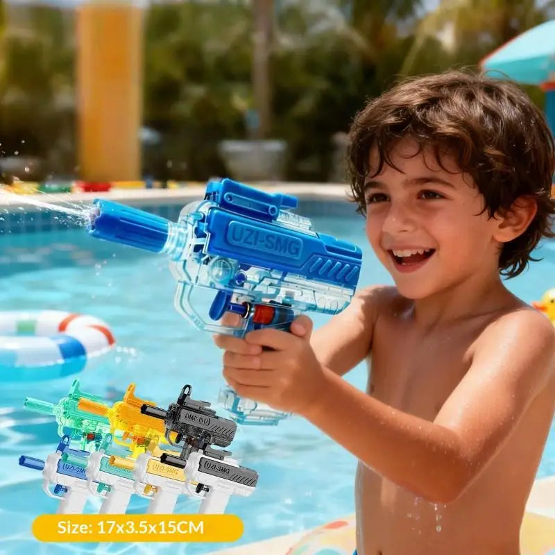 Summer UZI Water Toy | Non-Electric High-Pressure Automatic Water Blaster for Outdoor Fun