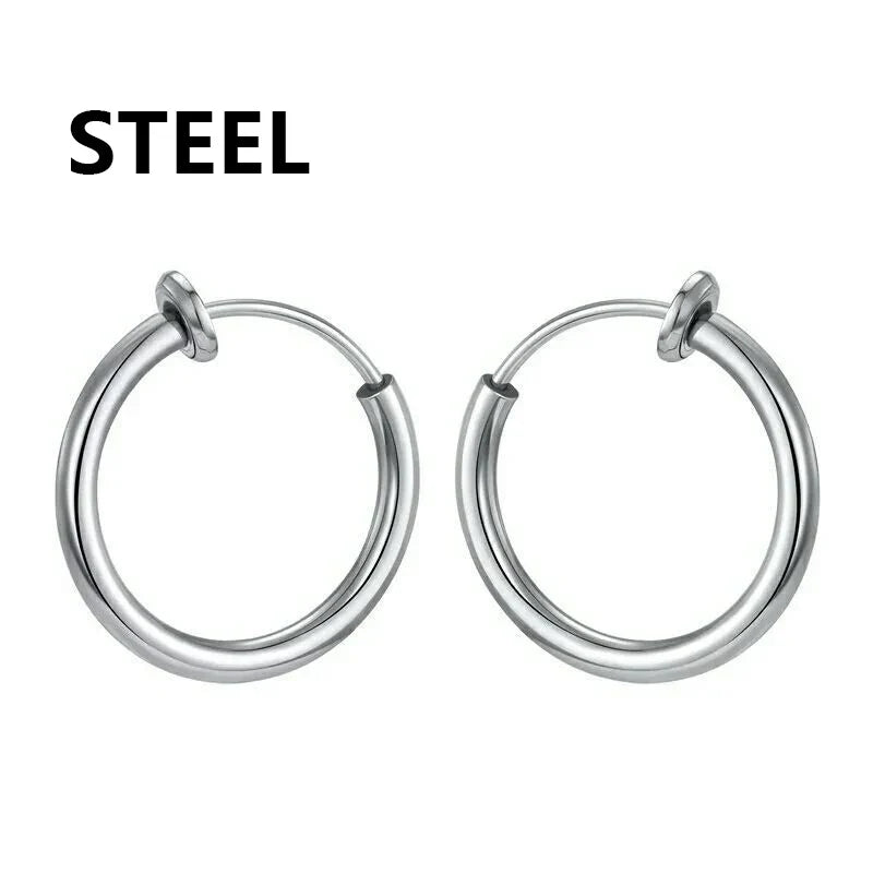 1 Pair Punk Clip On Earrings | No Hole Ear Cuff for Men and Women