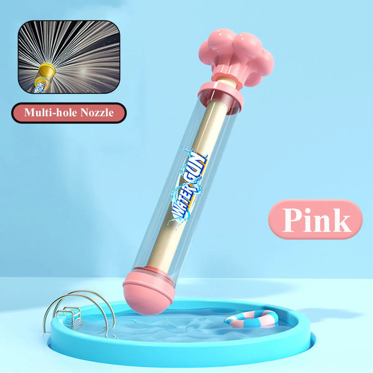 Pusher Type Fun Fireworks Water Jet Spray | Outdoor Water Play Game for Kids