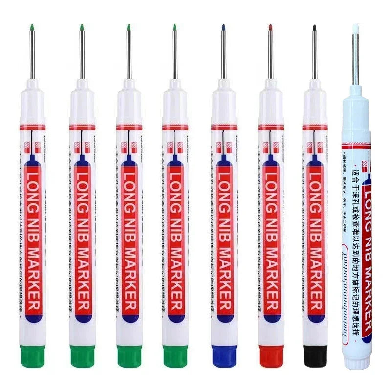 20mm Deep Hole Long Nib Markers Set | Multi-Purpose Perforating Pen for Metal, Wood, and Glass