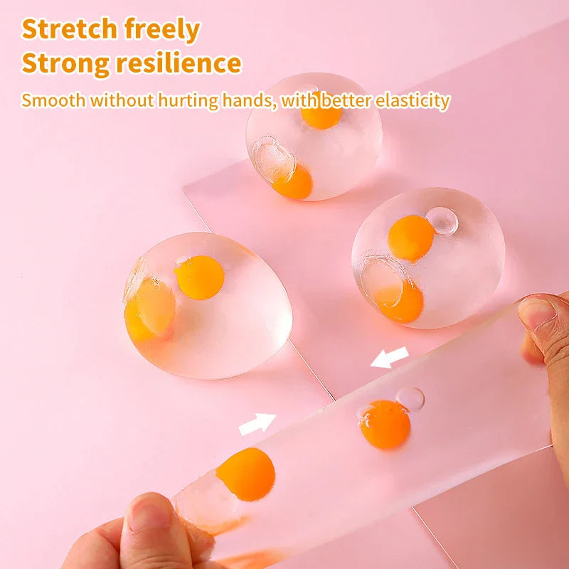 1PC Tricky Decompression 3D Egg Pinch Ball | Silicone Push Bubble Stress Relief Toy