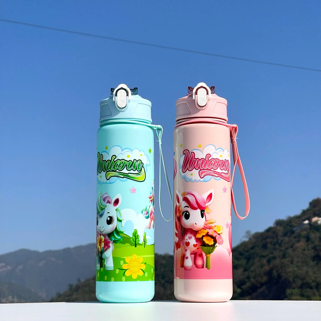 Unicorn Straw Cup | Cute, Portable, and Large Capacity Water Bottle