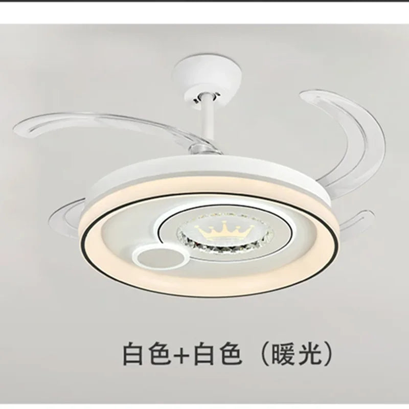 DecorBites™ Dimmable Smart Bedroom Ceiling Fan Light with Remote Control