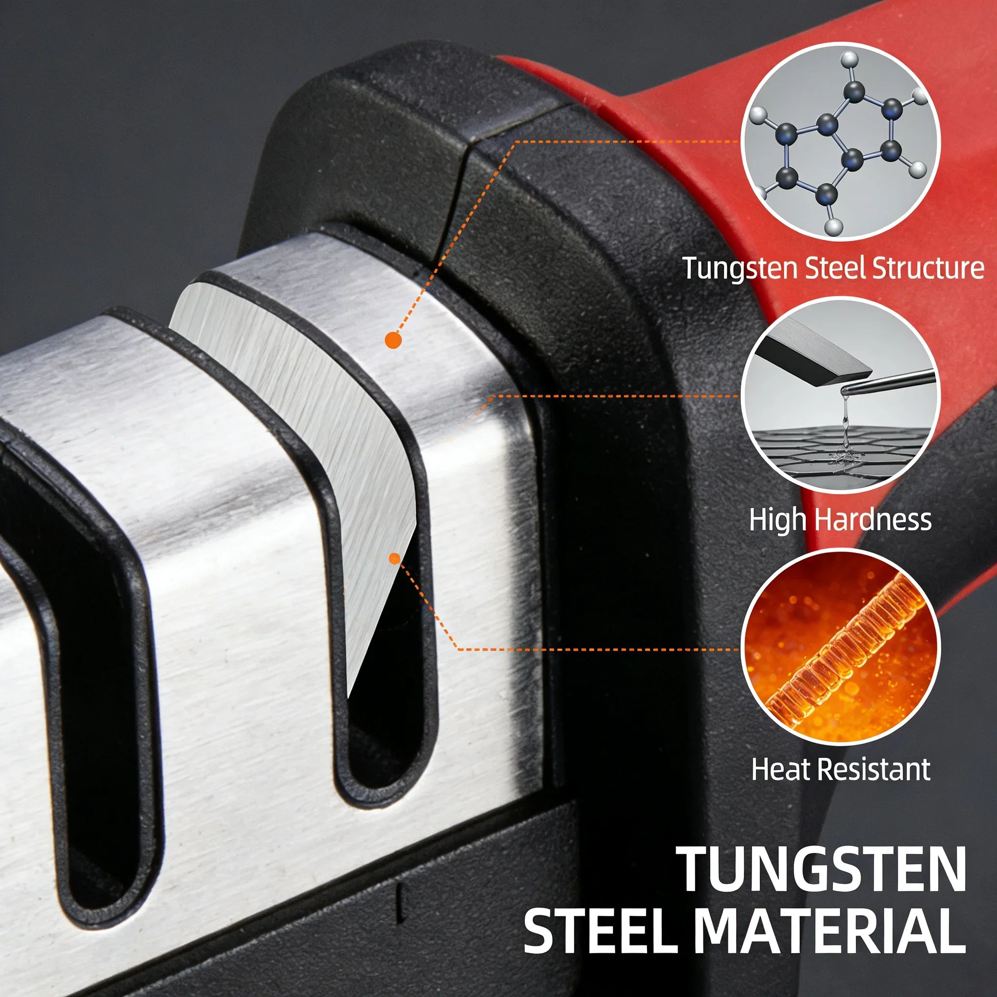 Tungsten Carbide Knife Sharpener | Stainless Steel Kitchen Sharpening Tool