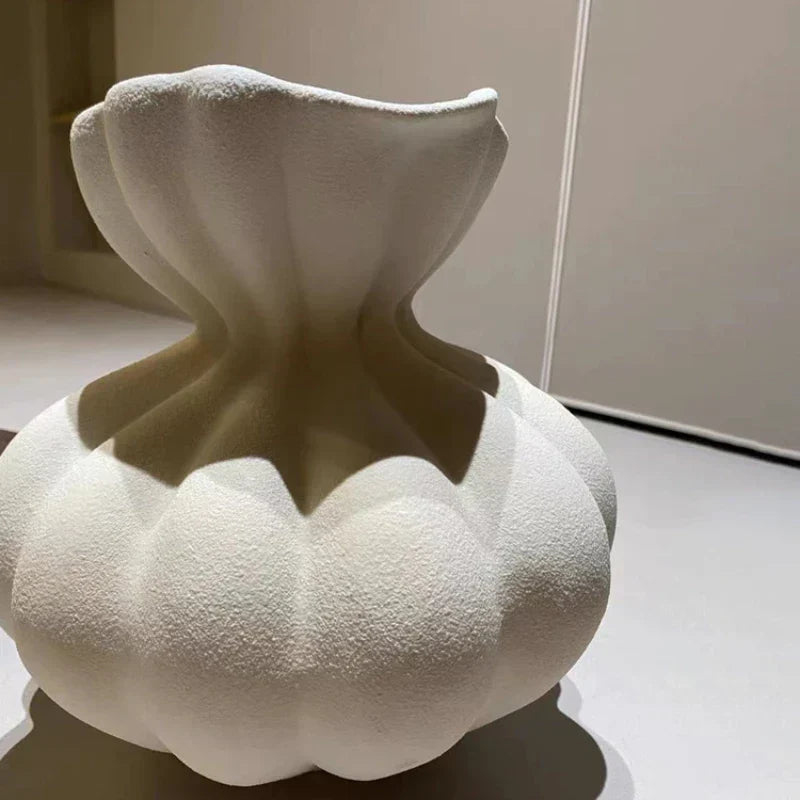DecorBites™ Lace Ceramic Vase for Home Decor Bouquets and Arrangements