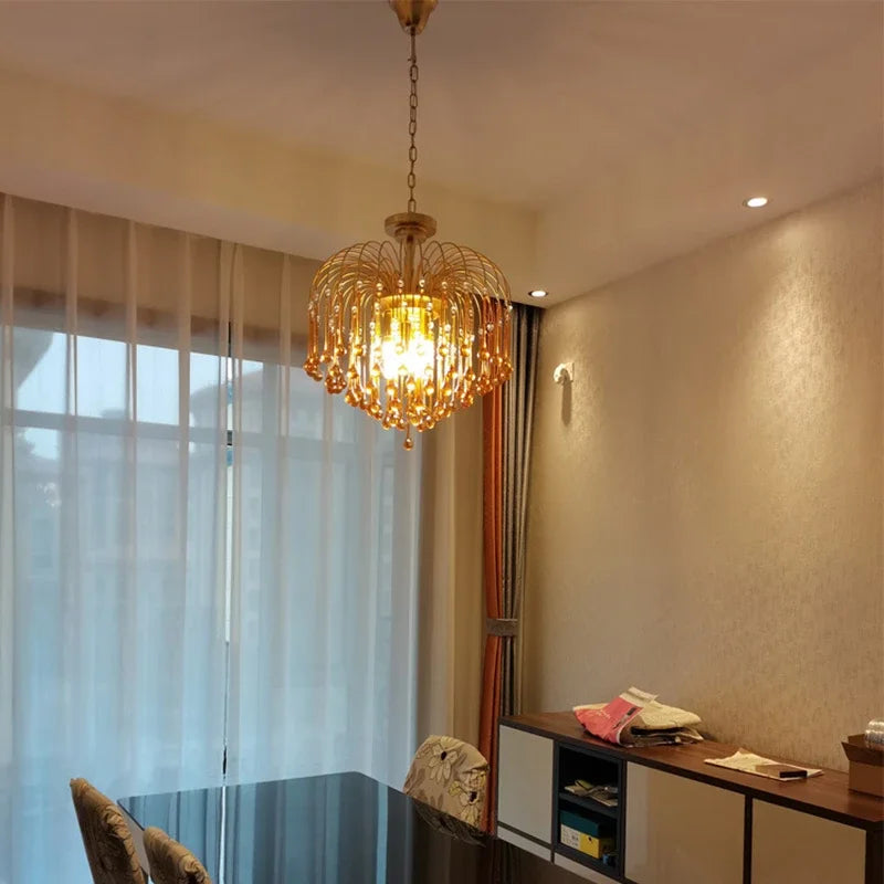 DecorBites™ Crystal Water Drop Ceiling Chandelier for Home Decor and Lighting