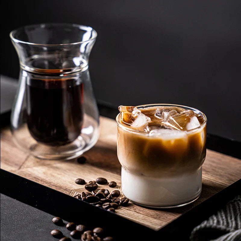 DecorBites™ Creative Glass Coffee Smoothie Cup | Heat-Resistant Drinkware for drinks