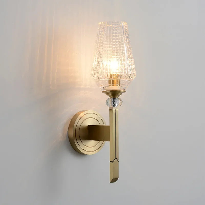 DecorBites™ Crystal Copper Wall Lamp for Luxe Home Decor