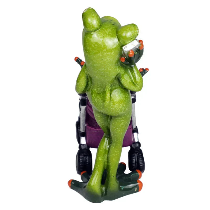 DecorBites™ Frog Family Statue Set Home Decor Cute Animal Figurine Living Room Bedroom Desktop Accessory