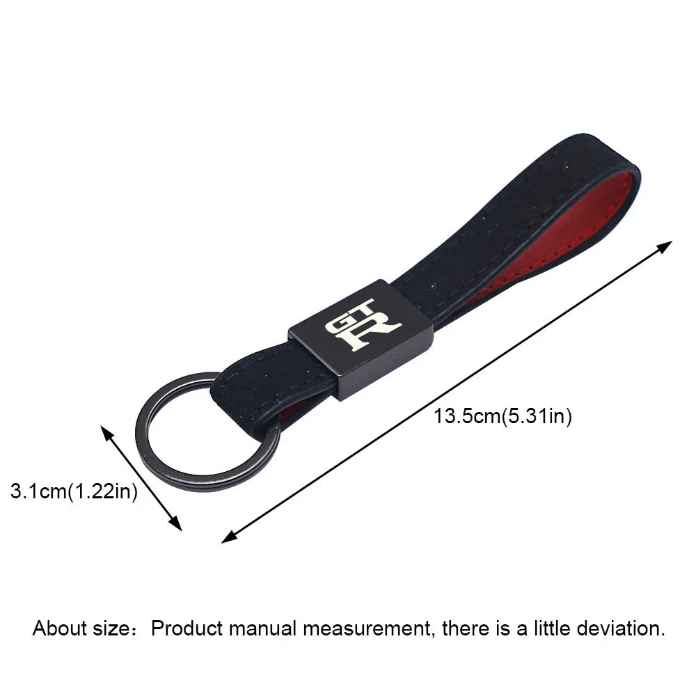 Nissan GT-R Keychain | Premium Leather Car Key Ring for R35 Enthusiasts