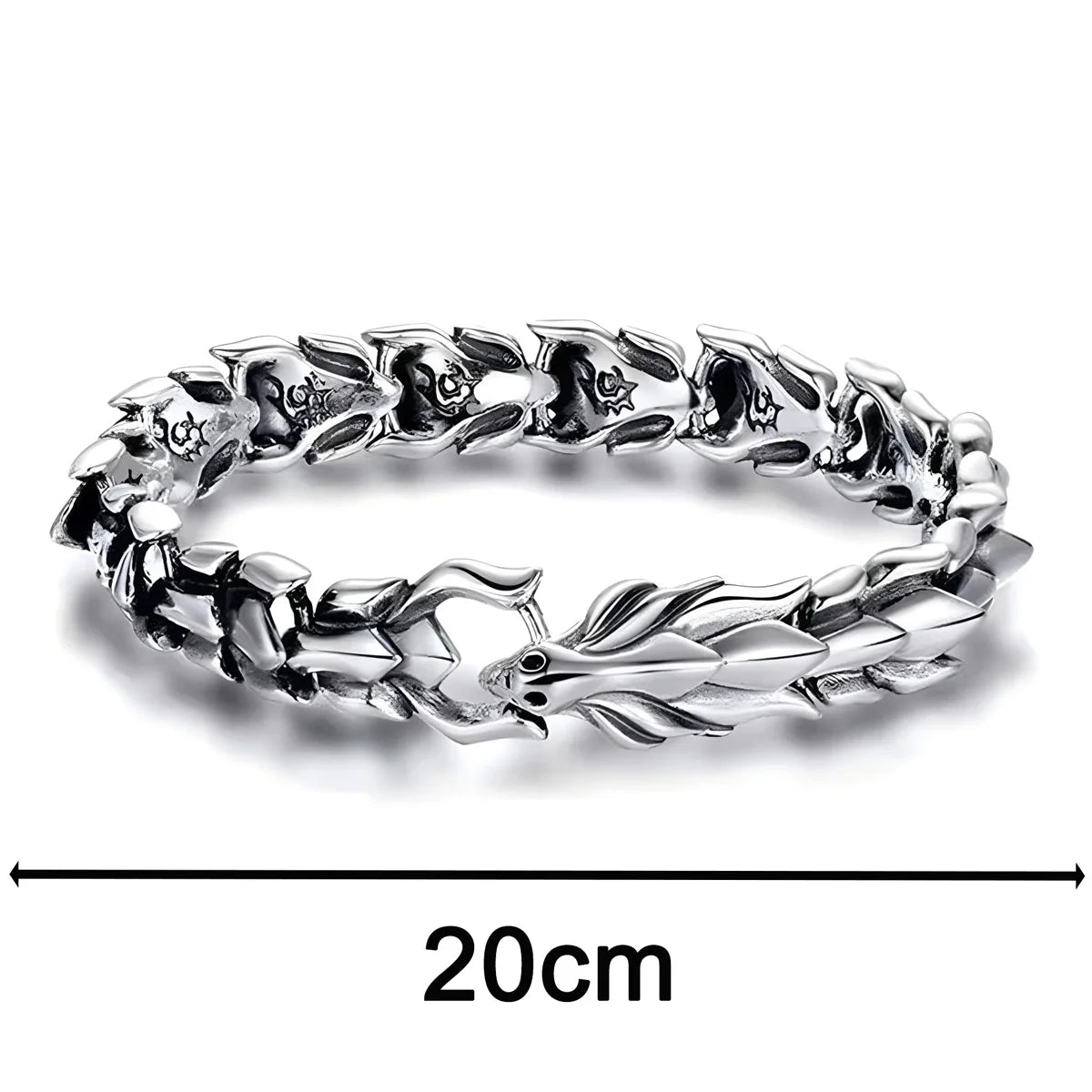 Men's Viking Dragon Bangle Bracelet | Vintage Punk Hiphop Chain Jewelry