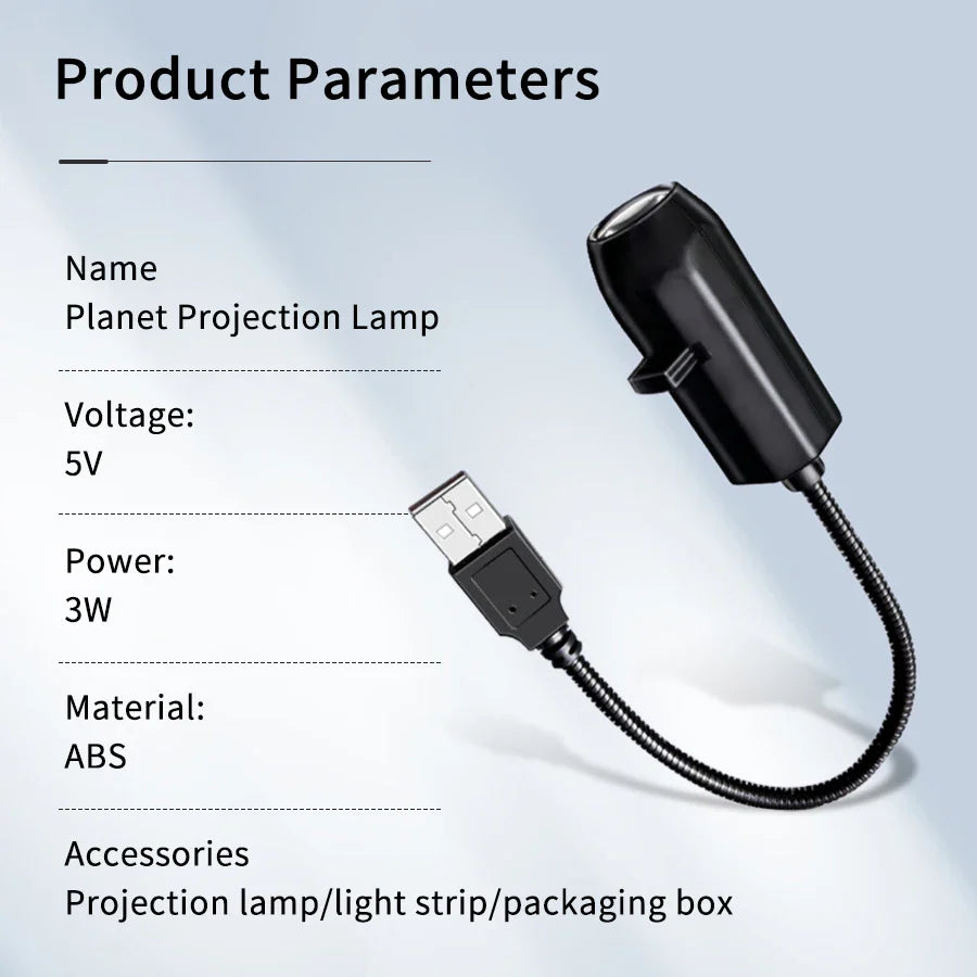 5V USB Projection Lamp Strip | Planet Halloween Christmas Theme Ceiling Decor