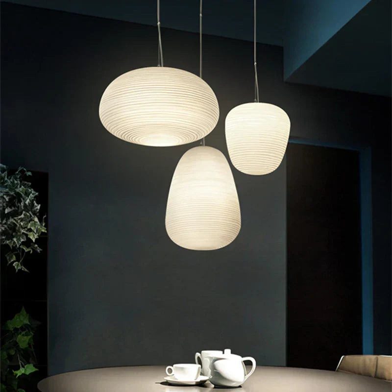 DecorBites™ Glass Cocoon Pendant Light for Kitchen Dining Study Room, LED Hanging Lamp