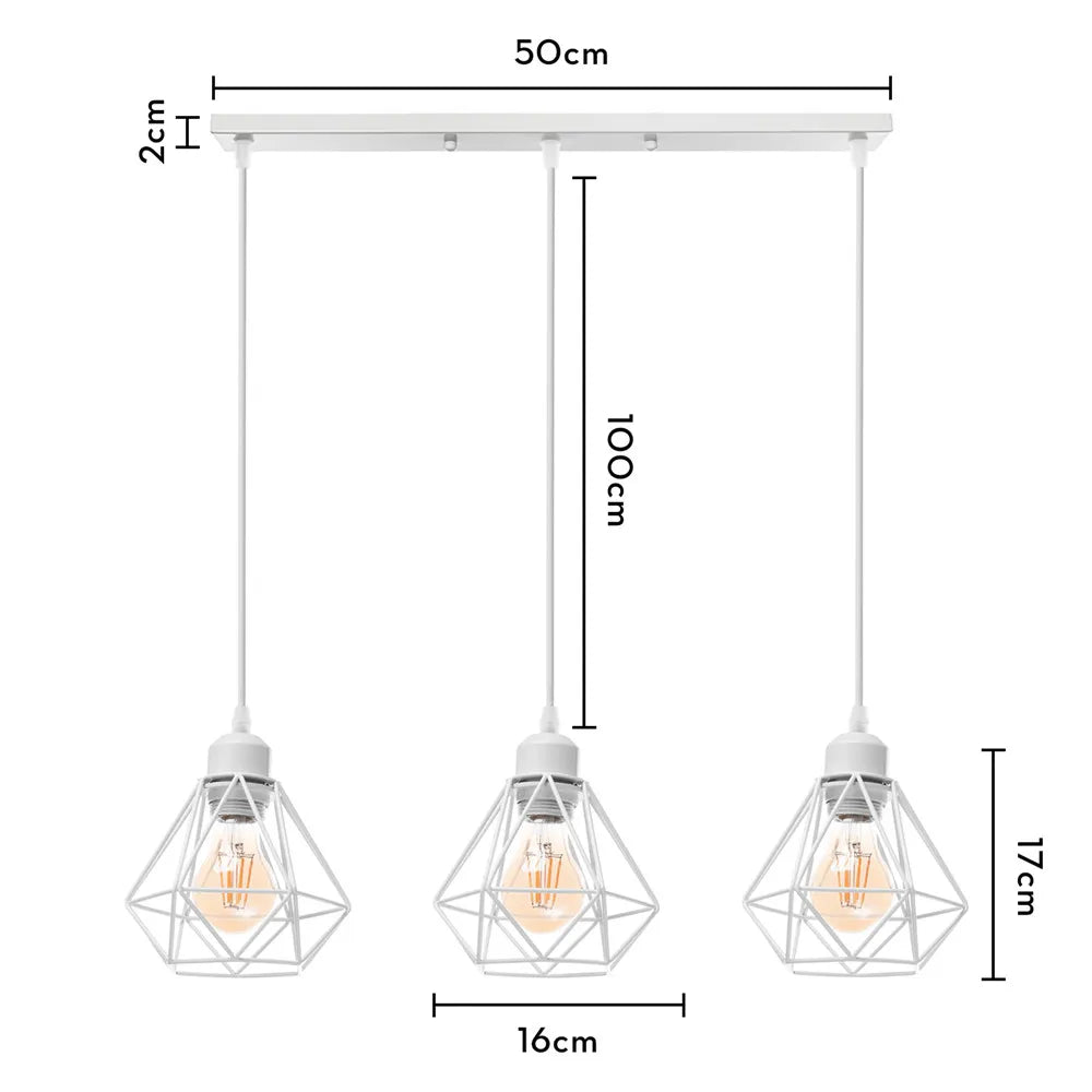 DecorBites™ Iron Frame Pendant Chandelier for Modern Indoor Lighting