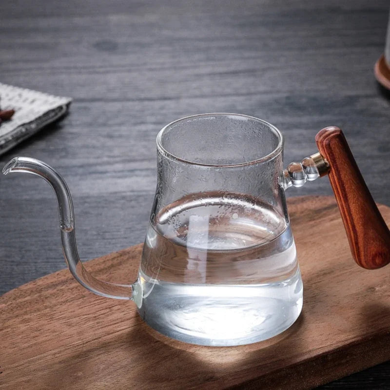 DecorBites™ Glass Coffee Pot Hand Drip Kettle Accessories