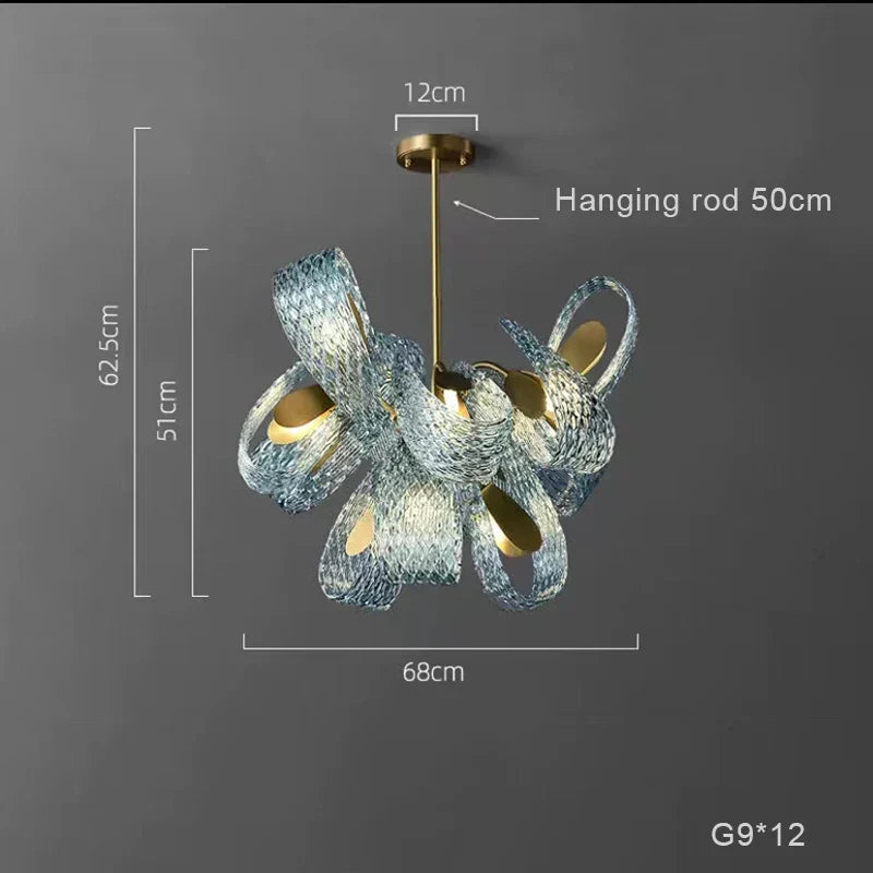 "DecorBites™ Glass Chandelier for Modern Dining Room Decor 2024"