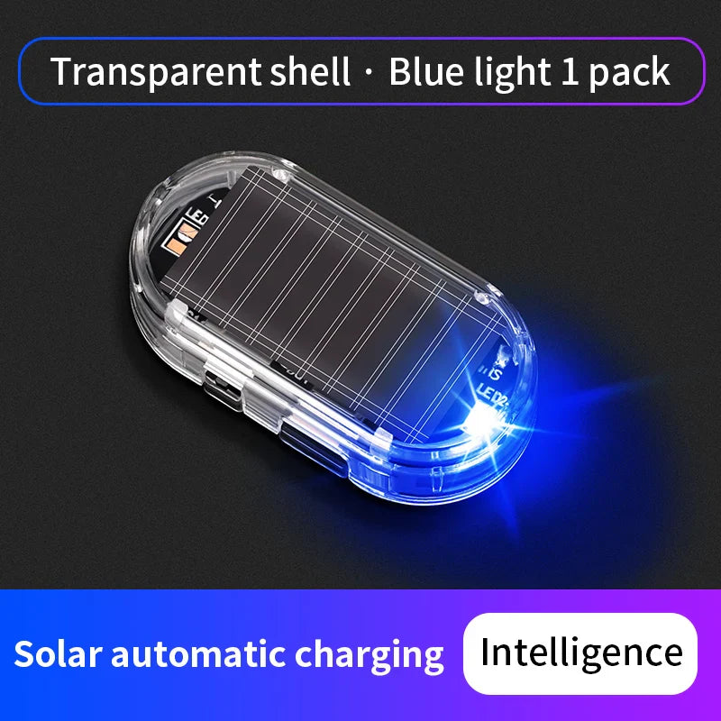 Solar Powered Car Warning Flashing Light | Universal Simulation Anti-Theft LED Decorative Light