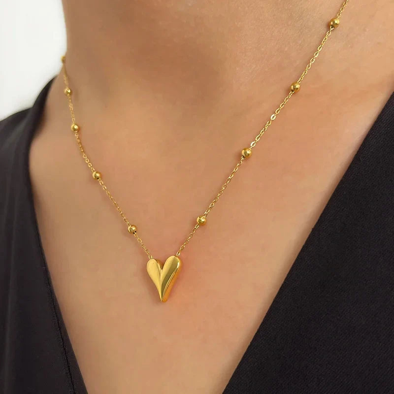 Teardrop Necklace Waterdrop Pendant | Minimalist Stainless Steel Jewelry for Women