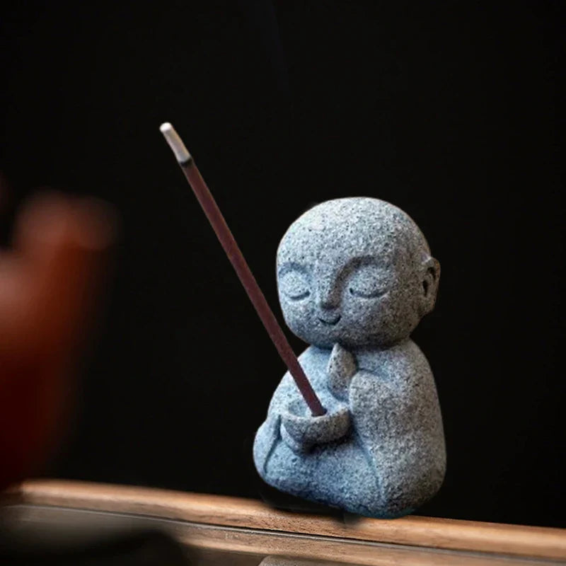Jizo Monk Incense Holder | Zen Aromatherapy Decor