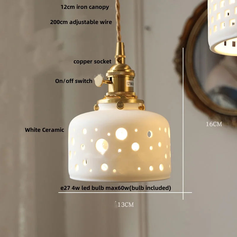 DecorBites™ Ceramic Flower LED Pendant Lamp, Nordic Modern Kitchen Lighting