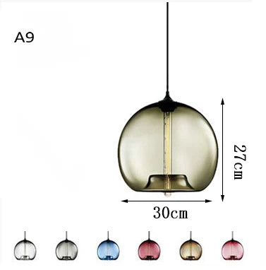 Vintage colorful glass chandelier light for living room