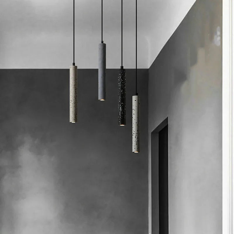 DecorBites™ Industrial Stone LED Pendant Lamp, Adjustable Wire, Colorful Options