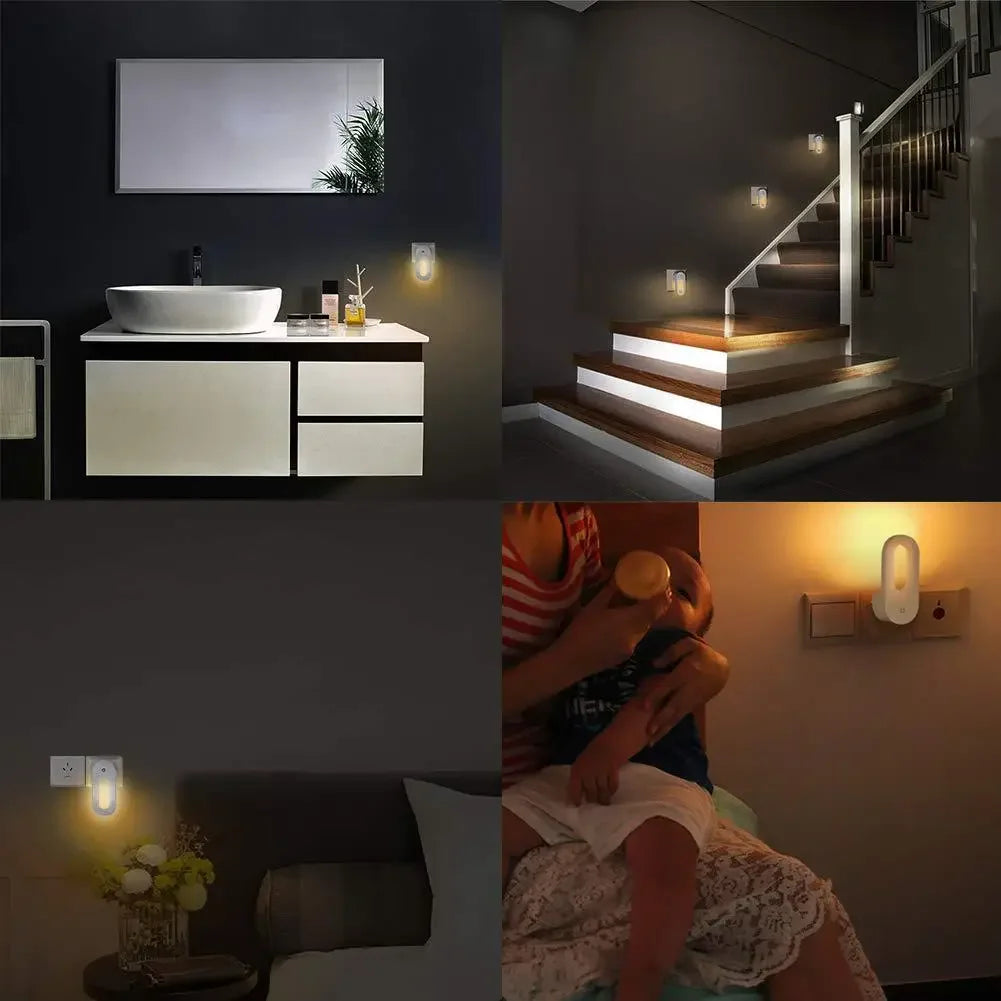 LED Plug Night Light with Twilight Sensor | Energy Saving Wall Socket Lamp for Kids Room