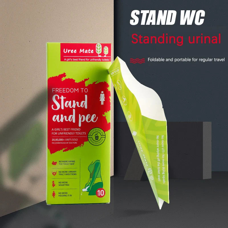 Disposable Female Urination Device | 10 Pack Portable Standing Pee Funnel for Travel Camping