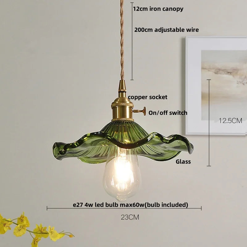 DecorBites™ Clear Glass LED Pendant Lamp Modern Wire Adjustable Hanging Light
