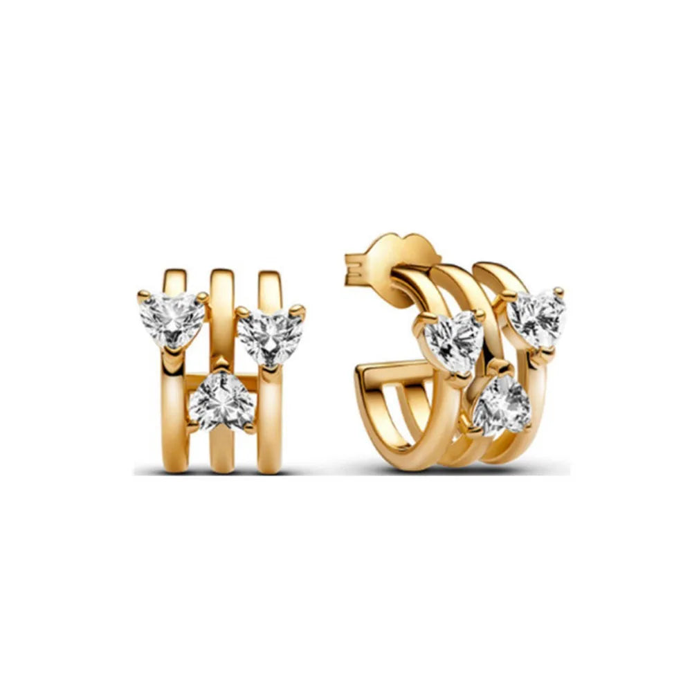 925 Sterling Silver Stud Earrings Set | Butterfly Snowflake Heart Moon Jewelry Gift