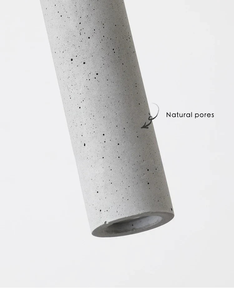 DecorBites™ Concrete Tube Pendant Light Chandelier