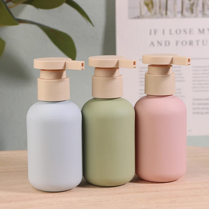 2Pcs Empty Plastic Pump Lotion Bottles | Travel Size Refillable Containers