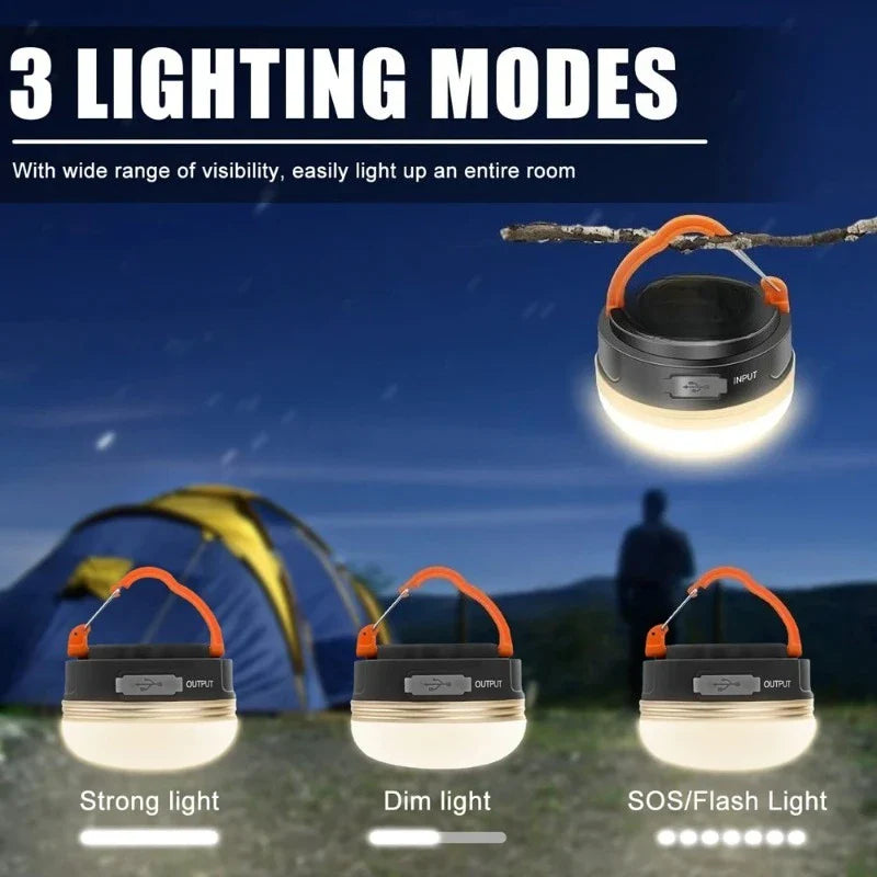 Rechargeable Camping Lantern 1200mAh | Portable LED Tent Light for Outdoor Hiking