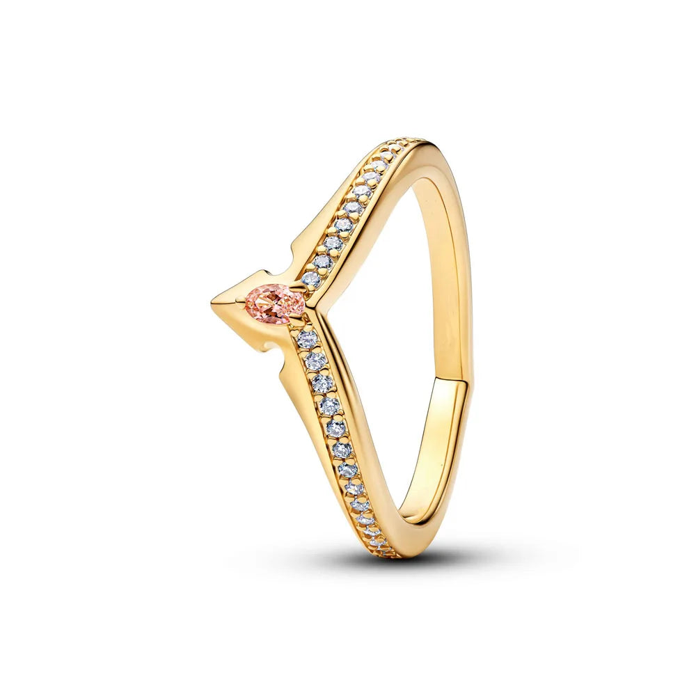 925 Sterling Silver Heart Butterfly Ring | Classic Zircon Wedding Bands for Women