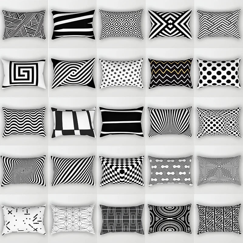 DecorBites™ Geometric Wave Line Waist Pillowcase Set