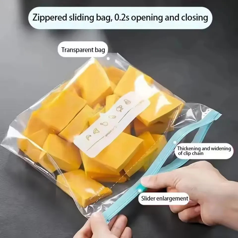 10/20pcs Thickened Sliding Lock Bags for Refrigerator Storage | Food Grade Freezer Bags