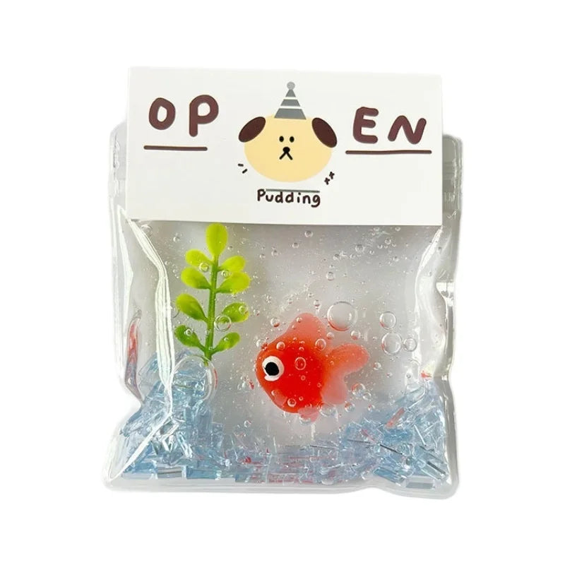 Ultra Soft Squeeze Toy Little Goldfish | Stress Relief Bubble Blowing Fun