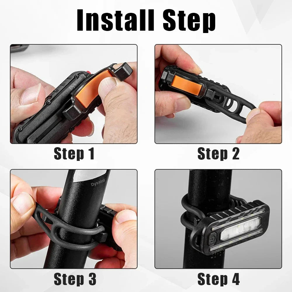 USB Rechargeable LED Flashlight with Shoulder Clip and Warning Flashing Light | Keychain Work Light