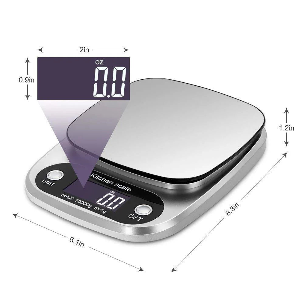 High Precision Kitchen Scale 3kg/5kg/10kg | Multifunctional LCD Food and Jewelry Scale