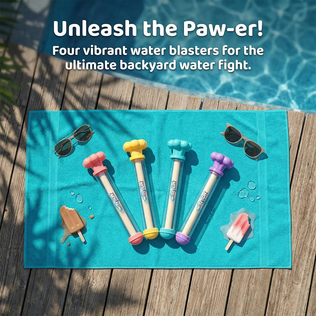Pusher Type Fun Fireworks Water Jet Spray | Outdoor Water Play Game for Kids