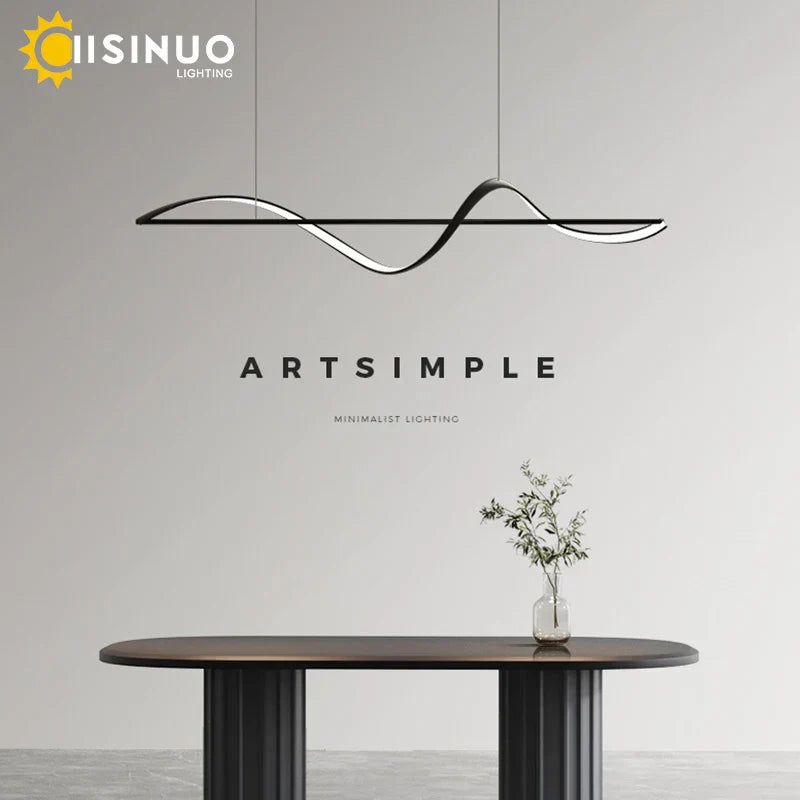 DecorBites™ Dimmable LED Linear Chandelier Pendant for Kitchen Bedroom Dining Room