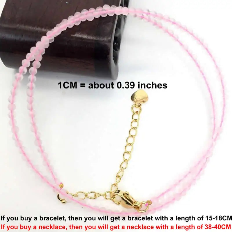 Faceted Gemstone Beaded Necklace and Bracelet Set | Natural Crystal Choker Jewelry for Men and Women