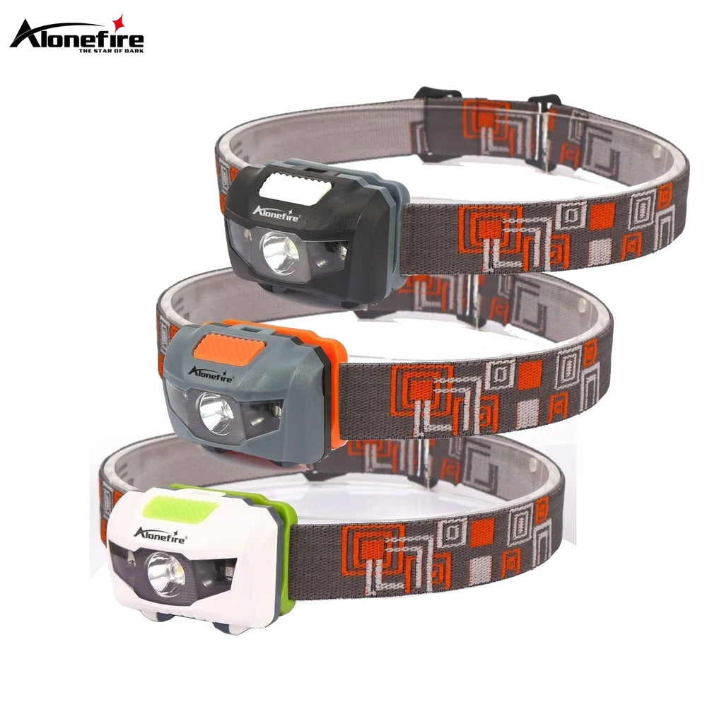 3W White Red Strobe Light LED Headlamp | Lightweight Portable Headlamp for Outdoor Hiking, Camping, and Climbing