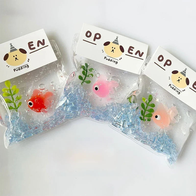 Ultra Soft Squeeze Toy Little Goldfish | Stress Relief Bubble Blowing Fun