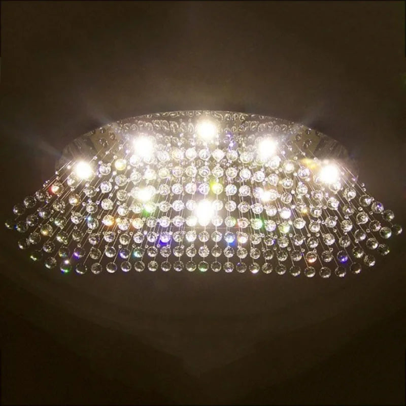 DecorBites™ Crystal Flush Mount Chandelier: Modern Contemporary Lighting