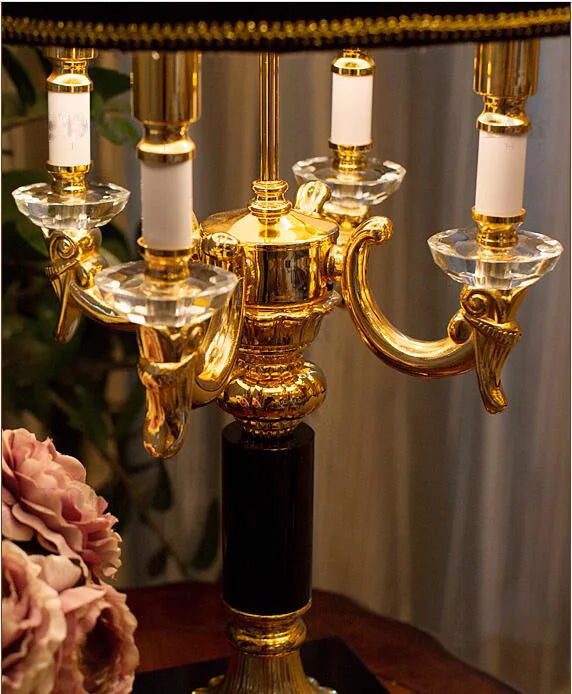 DecorBites™ Black Crystal Bedroom Table Lamp - Luxury Modern Decor