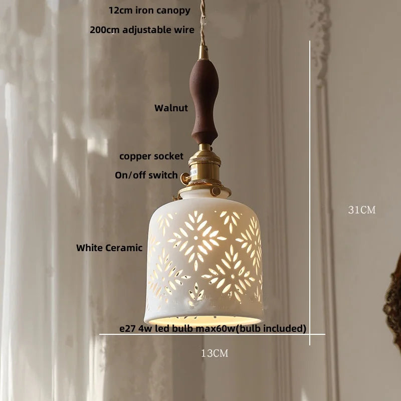 DecorBites™ Ceramic Flower LED Pendant Lamp, Nordic Modern Kitchen Lighting