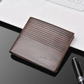 Men's Slim PU Leather Wallet | Business Card Holder with Multiple Compartments