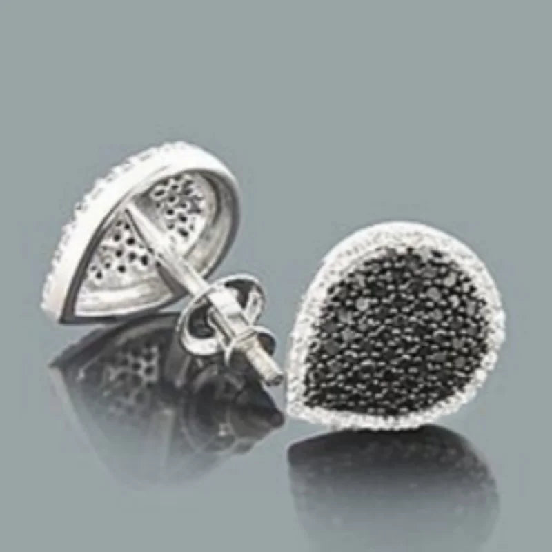 Square Cubic Zirconia Stud Earrings | Vintage Style for Women and Men