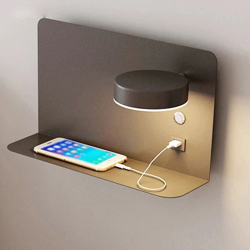 DecorBites™ LED Wall Lights with Switch, USB Charging Interface for Bedroom, Living Room Decoration